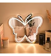 Butterfly Mirror Neon Sign Dimmable USB LED Neon Lights for Ideal Home Decor for Bedroom, Kidsroo...