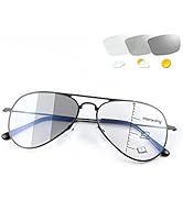 YIMI Photochromic Progressive Multifocus Reading Glasses UV400 Sunglasses Blue Light Blocking Avi...