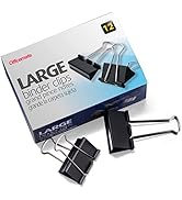 Officemate Large Binder Clips, 2 inch Wide, 1 inch Capacity, Box of 12 (99100)