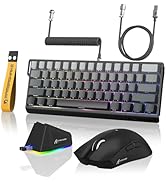 ATTACK SHARK X11&X60HE Mechanical Wireless Gaming Combo,Rapid Trigger Magnetic Switches 8K Keyboa...
