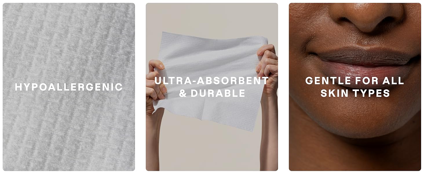 Hypoallergenic, Ultra Absorbent, Gentle for All Skin Types