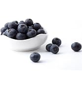Mozff 20 Pcs Artificial Blueberries Plastic Fake Blue Berry Plants Realistic Artificial Blueberry...