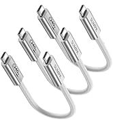 SUMPK 240W USB C Cable 6 inch, Short USB C to USB C Cable Compatible with iPhone 16/16 Pro/16 Plu...