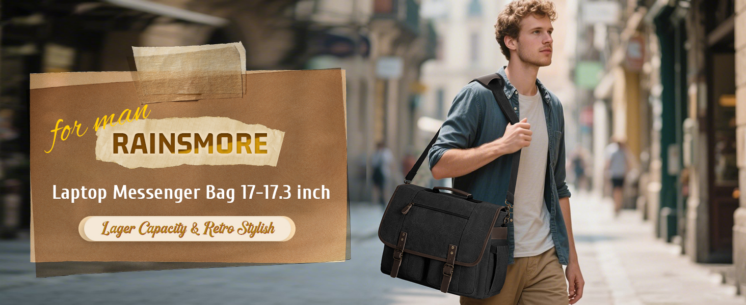 canvas messenger bag for men