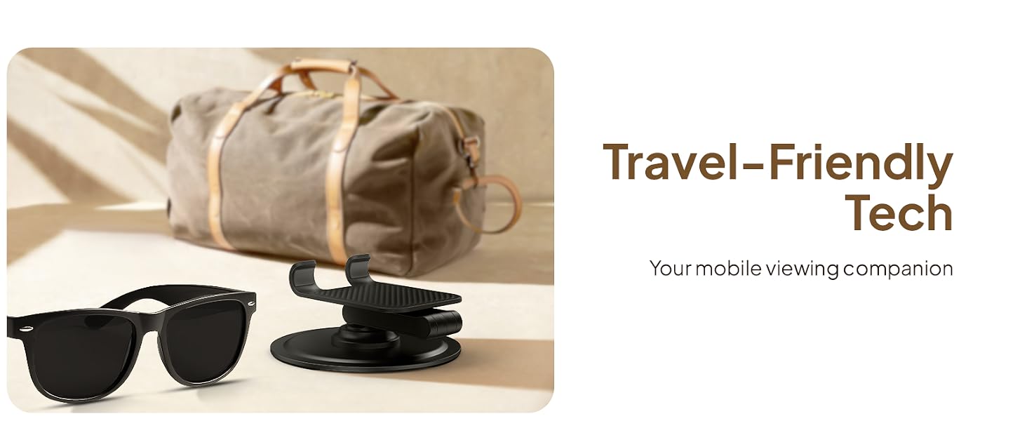 Compact cellphone stand for travel, a sturdy and portable soporte para celular for on-the-go use.
