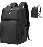 SUIKIHUM Expandable Business Backpack with 17" Laptop Compartment - Waterproof, Airline Approved,...