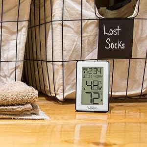 lacrosse, la crosse, 308-1911, temperature, thermometer, humidity, hygrometer, time, calendar