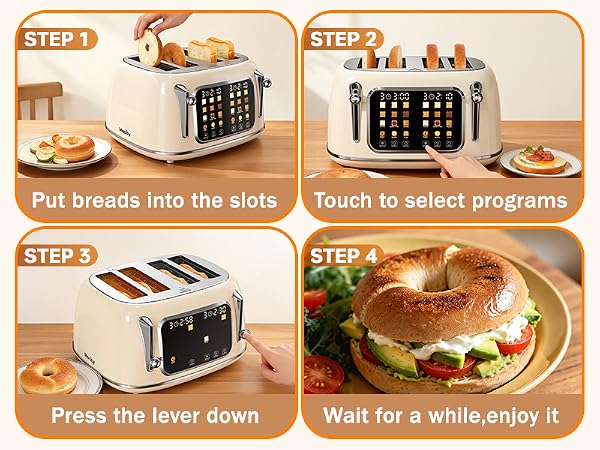 Steps To Use Mecity Touchscreen Toaster