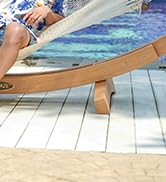 Lazy Daze Hammocks 2 Person Caribbean Rope Hammock with Wood Stand, 10.5FT Polyester Hammock with...