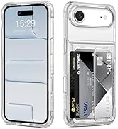 ACANDYA for iPhone Air Case Wallet Clear Protective Phone Case with Credit Card Holder Heavy Duty...