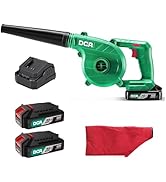 DCA 20V Brushless Blower Cordless Mini Hand Electric Vacuum,Lightweight Sweeper Vacuum with 2 Bat...