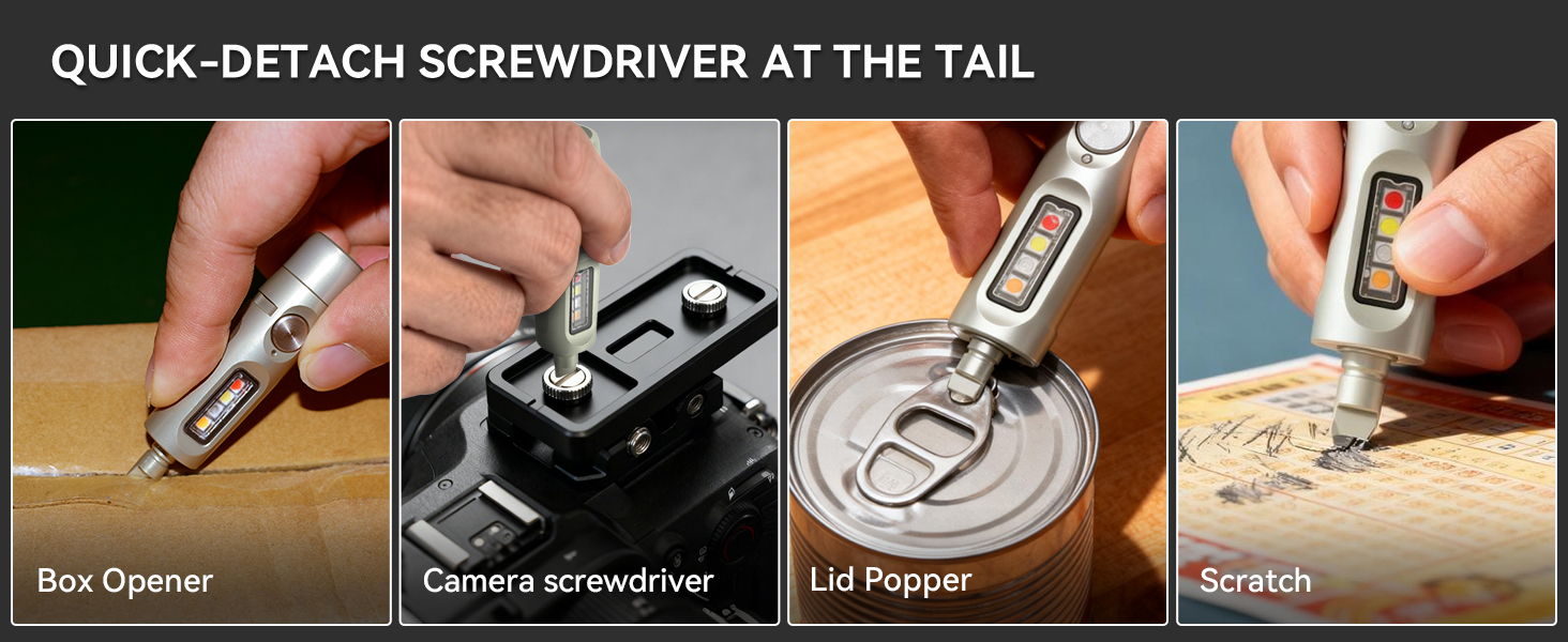 Flashlight with screwdriver