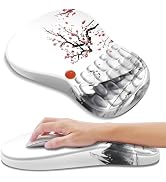 YIWEI Ergonomic Mouse Pad with Wrist Rest - Comfortable Office Mousepad with Memory Foam Wrist Su...