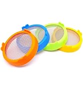 GDFYMI 4Pcak Sprouting Lids for Mason Jars, 86mm Wide Mouth Canning Jar Stainless Steel Mesh Scre...
