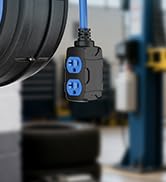 DEWENWILS 20 Amp Retractable Extension Cord Reel 40FT, Blue | 10AWG SJTOW Heavy Duty, Auto-Rewind...