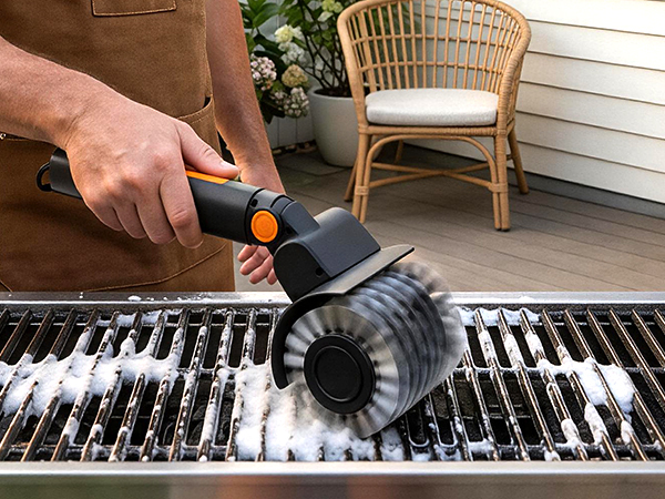 electric grill brush for outdoor grill grill bot outdoor grill clean robot