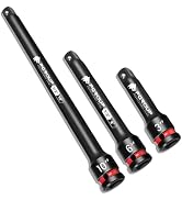 ZAHX 1/2-Inch Drive Impact Extension Bar Set, 3 Piece Socket Extensions 3" 6" & 10", Embossed Siz...