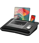 HUANUO Lap Laptop Desk - Portable Lap Desk with Cushion, Fits up to 15.6 inch Laptop, with Anti-S...