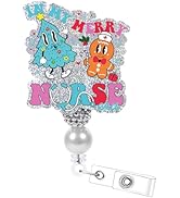 Christmas Badge Reels Retractable Clip - Gingerbread Xmas Tree ID Name Badge Holder with Alligato...