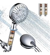 CWPW Filtered Shower Head with Handheld,High Pressure 9-Spray Showerhead - Water Softener with Fi...