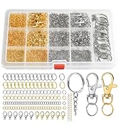 LEOBRO Jump Rings, 968pcs Jewelry Making Supplies, Jump Rings for Jewelry Making, Gold Silver Jum...