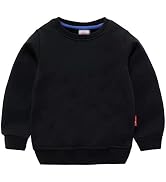 AIWUHE Baby Boys Girls Solid Pullovers Sweatshirt Long Sleeve T-Shirt Children's Cotton Crewneck ...