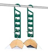 CraftyCrocodile Space Saving Hangers for Clothes - 2 in Pack, Heavy Duty Plastic, Multipurpose Cl...