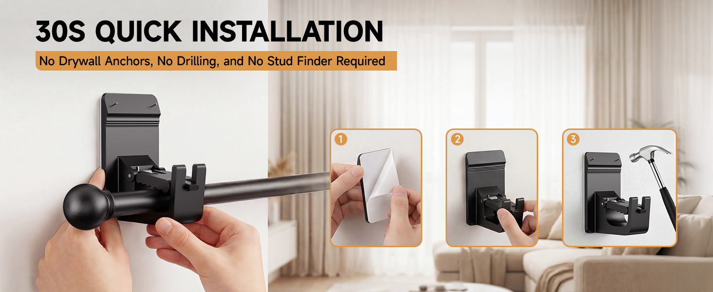 curtain rod holders