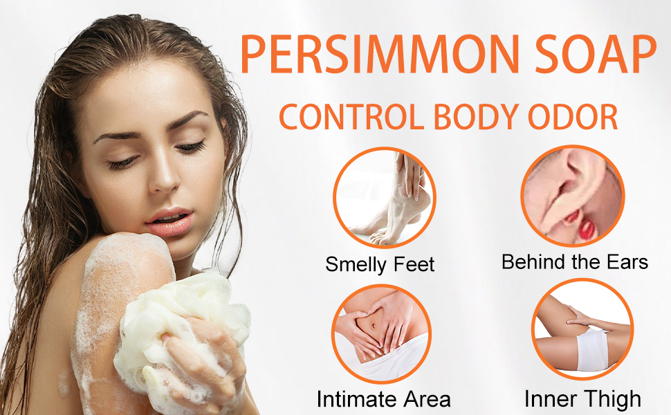 Persimmon soap for old People smell body odor Control