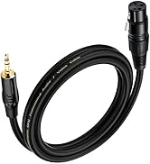 3.5mm to XLR Cable 10FT, Unbalanced 1/8 Mini Jack TRS Stereo Male to XLR Female Microphone Audio ...