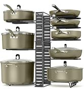 ORDORA Pots and Pans Organizer under Cabinet, 8 Tier Pot Organizers Rack Expandable 11.65" to 19....