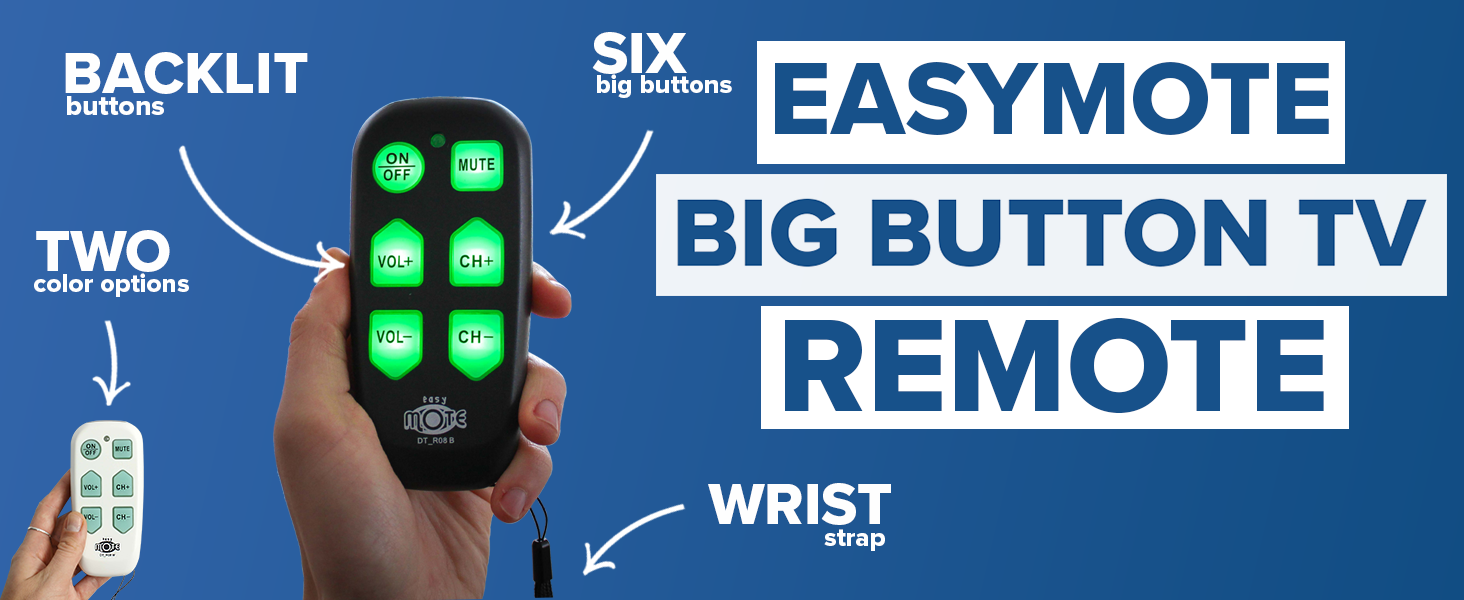 Continu.us EasyMote Universal Big Button TV Television REmote