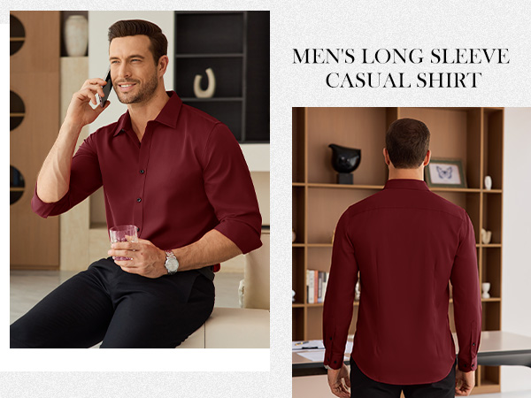 mens long sleeve casual shirt