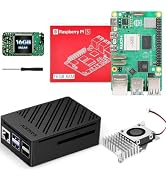 SANOOV Raspberry Pi 5 Kit 16GB RAM Board with Active Cooler and ABS Case | Better Cooling with Ac...