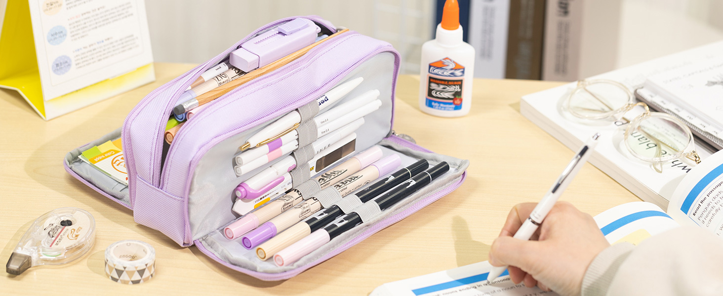 purple pencil bag