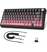 ATTACK SHARK X85 Wireless Mechanical Gaming Keyboard with Knob,Hot Swap,BT/2.4GHz/USB-C,Side Prin...