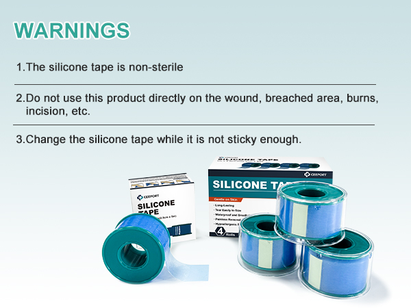 blue silicone tape medical