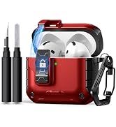 DGege Magnet for AirPods 4 Case with Phone Stand &Cleaning Kit with Secure Lock,Compatible with A...