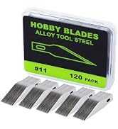 Headley Tools #11 Hobby Knife Blades(Pack of 120),Art Blades Cutting Tool with Storage Case for C...