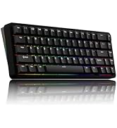 Chilkey ND65 Wireless Aluminum Mechanical Keyboard, 65% Layout Portable Gaming Keyboard, Tri-Mode...