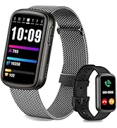 Smart Watches for Men Women, Fitness Watch with Bluetooth Call, Heart Rate/Blood Oxygen/Sleep Mon...