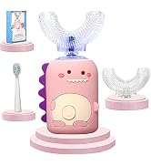 KAQINWX Kids Electric Toothbrushes, U Shaped Ultrasonic Toothbrush, Rechargeable Kids Toothbrush ...
