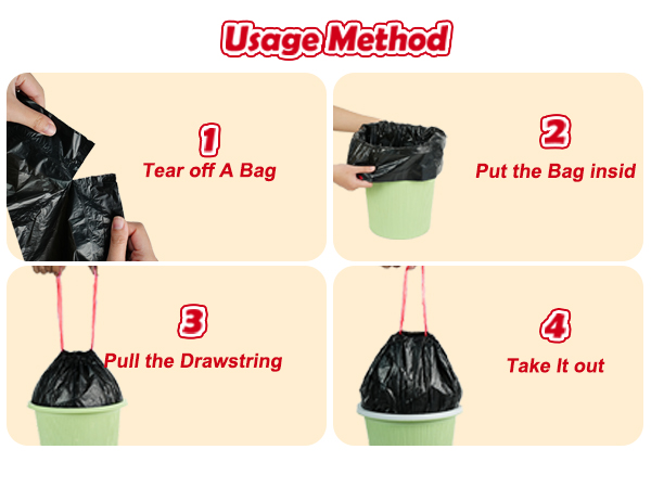 Tall Kitchen Drawstring Trash Bags