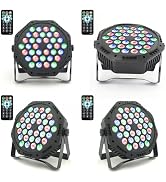 Yiixuyo Par Lights 36LED 9 Modes RGB Stage Lights, DJ LED Party - with Remote Control, Sound Acti...
