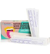 LA MIERE 100P Wood Tongue Depressors Sterile, Large Applicator Sticks, 6
