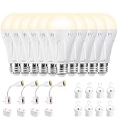 Ostwiki 10 Pack A19 Rechargeable Bulbs for Lamps Emergency Light Bulbs for Power Outage Hurricane...