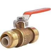 SharkBite 3/4 Inch Ball Valve, Push to Connect Brass Plumbing Fitting, Water Shut Off, PEX Pipe, ...