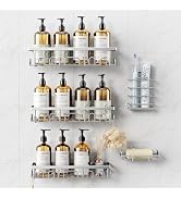 Deyhoc Shower Caddy, 5 Pack Shower Shelves for Inside Bathroom, Rustproof Adhesive Bathroom Organ...
