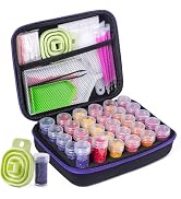 ZYNYXY 30 Slots Diamond Art Storage Container with Diamond Art Accessories and Tools, Portable Be...