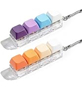 Keyboard Fidget Toy, 2Pcs Keyboard Fidget Keychain Loud Fidget Toys Clicker Fidget Toy Stress Rel...